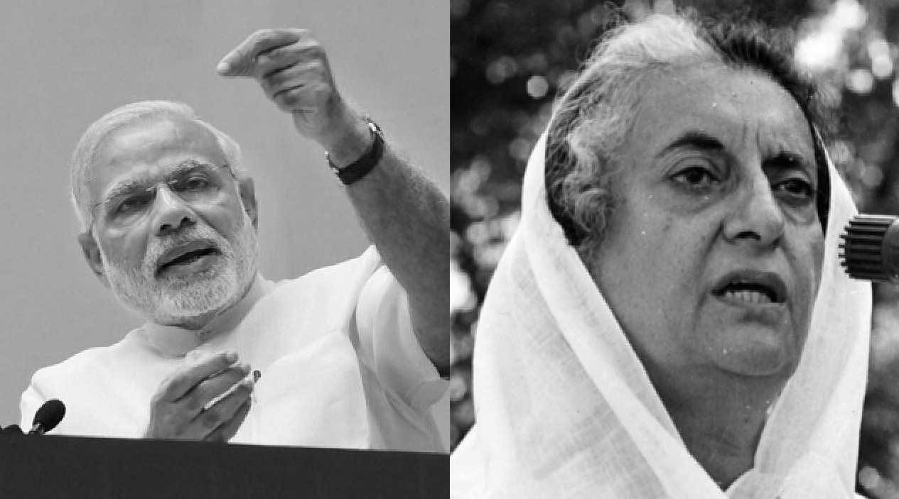 Narendra Modi and Indira Gandhi